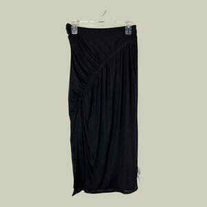 Top Shop Bottom Bathing Skirt Drawstring Slit Cover Up Black US Size 6